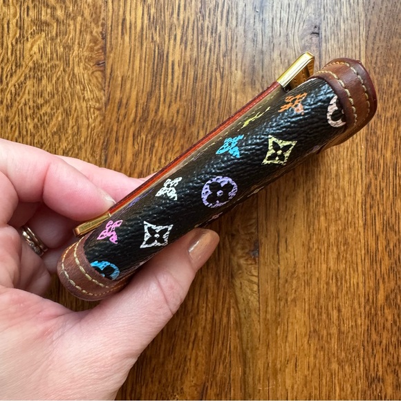 Louis Vuitton Multicolor Porte Monnaie Plat Murakami Card Holder - Picture 10 of 12